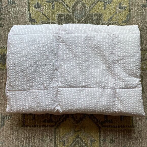 Pink and White Pink and White Seersucker Bed Comforter - Picture 1 of 6